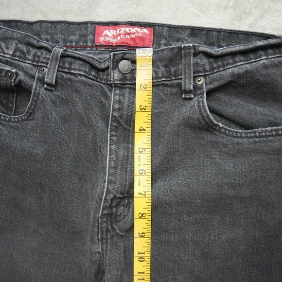 Arizona Jean Co Mens Size 34x32 Black Denim Straight Leg Jeans Streetwear Casual - Picture 9 of 12